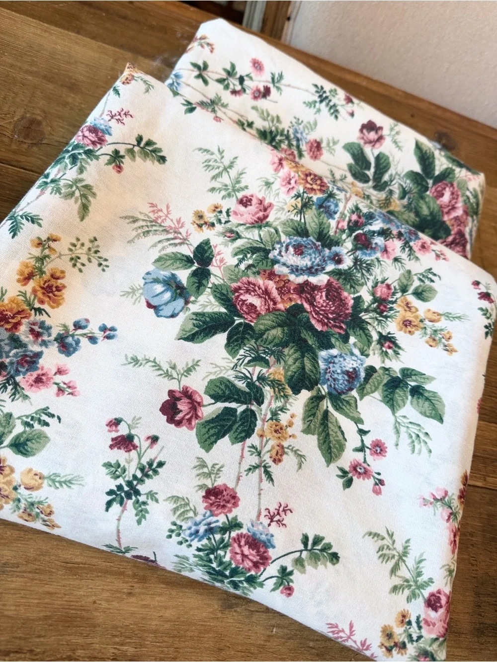 Vintage Rose Garden Floral Curtain Panels | Valances | Ties. Grandmillennial